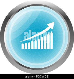 Icône Diagramme icône bleu web, concept d'entreprise Banque D'Images