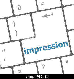 Impression word sur l'ordinateur pc touche clavier Banque D'Images