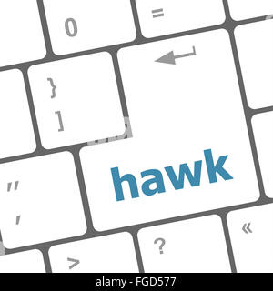 Hawk word sur l'ordinateur pc touche clavier Banque D'Images