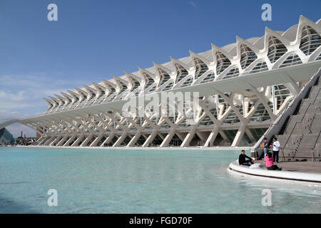 Le Musée des sciences Príncipe Felipe, Cité des Arts et des Sciences, Valence, Espagne. Banque D'Images