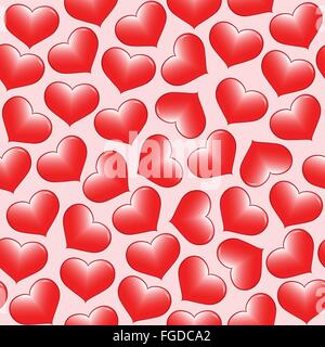 Fond d'écran vectoriel continu de coeurs rouges. Illustration de Vecteur