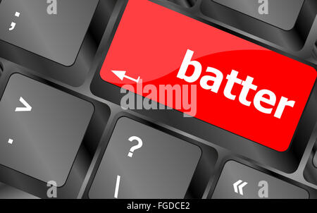 Parole de pâte sur une touche du clavier, le bouton de l'ordinateur bloc-notes Banque D'Images