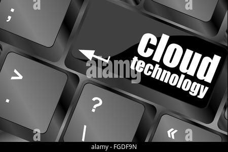 Se connecter à concept cloud sur le bouton de la touche du clavier Banque D'Images