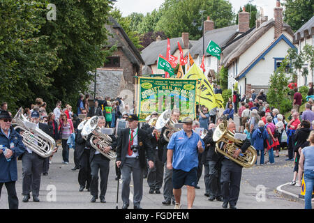 À Tolpuddle Martyrs.Festival rallye rassemblement syndical organisé chaque année en juillet dans le Dorset village de Tolpuddle,Angleterre,l'Europe. Banque D'Images