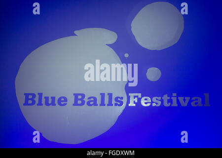 Logo du Festival Blue Balls Banque D'Images