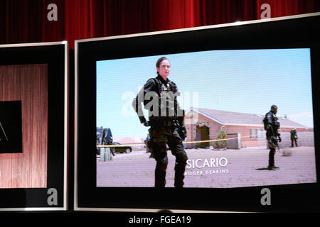 Atmosphère à la 88e Academy Awards annonce à l'AMPAS Samuel Goldwyn Theatre. Comprend : la photographie, du Sicario Où : Los Angeles, California, United States Quand : 14 Jan 2016 Banque D'Images