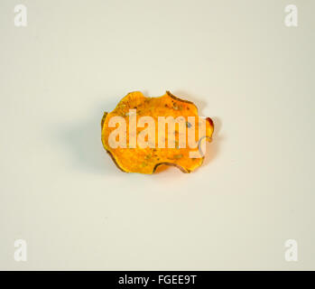 L'une des patates douces cuites au four croustille. Une saine collation croquante végétarien patate assaisonné d'origan et d'huile d'olive, isolé Banque D'Images