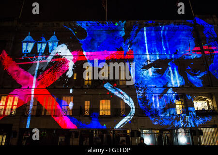 Londres 2016 Lumiere produit par artichaut, soutenu par le maire de Londres. Avec : Artiste : NOVAK's '195' Où : Piccadilly London, Royaume-Uni Quand : 14 Jan 2016 Banque D'Images