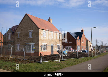 La construction de nouvelles maisons dans Bellway, Kingsmere, Bicester Oxfordshire, Angleterre Banque D'Images