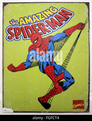 Spider Man Plaque murale originale Banque D'Images