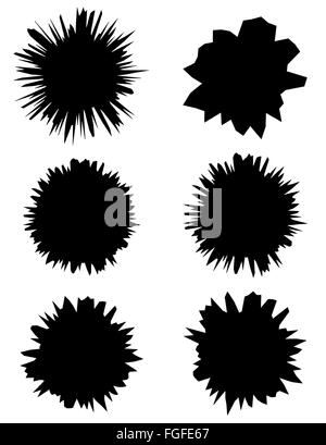 Ensemble de trous avec des fissures dans le papier. Eps 10 Illustration de Vecteur