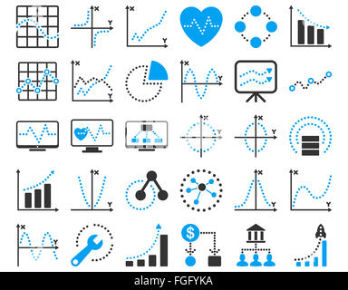 Icônes graphiques en pointillés Banque D'Images