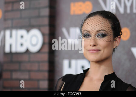 HBO's 'Vinyl' series premiere - Arrivées avec : Olivia Wilde Où : New York, New York, United States Quand : 15 Jan 2016 Banque D'Images