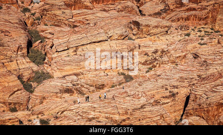 Explorer le tourisme de roches colorées 1 Calico dans le Red Rock Canyon à proximité de Las Vegas Banque D'Images