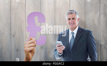 Composite image en utilisant son smartphone Banque D'Images