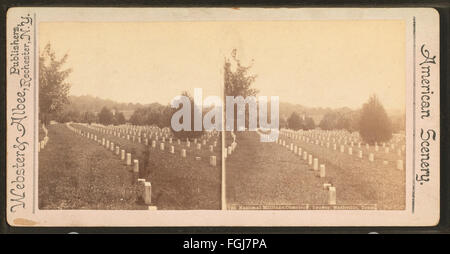 Cimetière militaire national, tombes, Nashville, Tenn., par Webster & Albee Banque D'Images