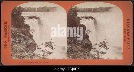 Niagara, Horseshoe Fall de l'île Goat. En ligne de N. Y. C. & H. R. R. R., par Barker, George, 1844-1894 Banque D'Images