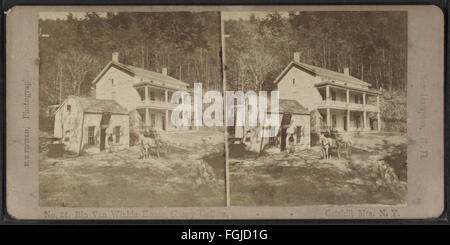 Maison Rip Van Winkle, Sleepy Hollow, Mts de Catskill. N.Y, par H. S. Fifield Banque D'Images