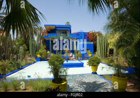 La belle "Jardins Majorelle' dans Marrakech Maroc Banque D'Images