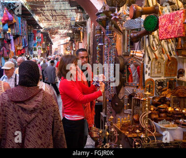 Le souk de Marrakech . Maroc Banque D'Images