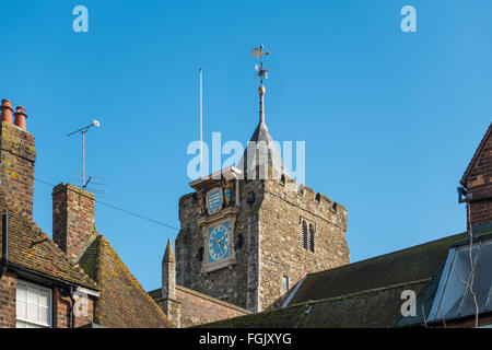L'église paroissiale de St Mary the Virgin Rye East Sussex UK Banque D'Images