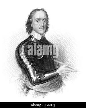 Oliver Cromwell, 1599-1658, Lord Protecteur d'Angleterre, d'Écosse et d'Irlande, commandant de l'armée parlementaire Banque D'Images