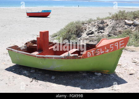 Bateaux de pêche et la langouste, Paternoster, Western Cape, Afrique du Sud Banque D'Images