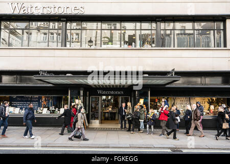 Librairie Waterstones, Piccadilly, Londres, UK Banque D'Images