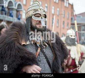 Les Warriors d'le Jorvik Viking festival - New York 2016 Banque D'Images