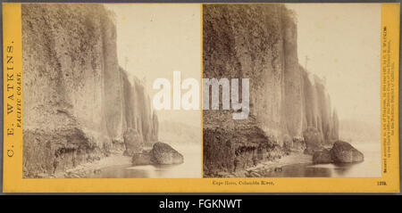 Le Cap Horn, Columbia River, par Carleton Watkins, E., 1829-1916 9 Banque D'Images