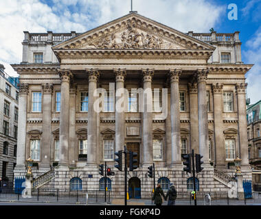 Mansion House, la résidence officielle du Lord Maire de Londres, ville de Londres, London, England, UK Banque D'Images