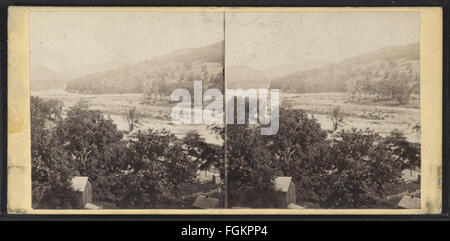 Delaware Water Gap. vue de Prospect Hill, par Johnson & D'utassy Banque D'Images