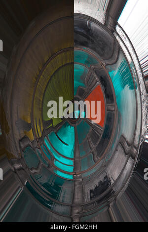 La cathédrale de Coventry Baptistère fenêtre, volet unique. Banque D'Images