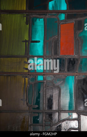 La cathédrale de Coventry Baptistère fenêtre, volet unique. Banque D'Images