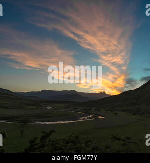 L'amphithéâtre du Drakensberg en Afrique du Sud Banque D'Images