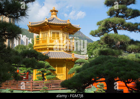 Pagode à Nan Lian Garden à Chi Lin Nunnery, Diamond Hill, Kowloon, Hong Kong Banque D'Images