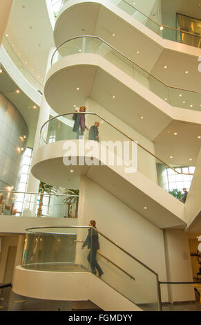 Reykjavik Islande nouvelle Le Pearl museum et restaurant intérieur étapes appelé Perlan Banque D'Images