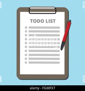 Pour faire la liste des tâches avec vecteur concept presse-papiers Illustration de Vecteur