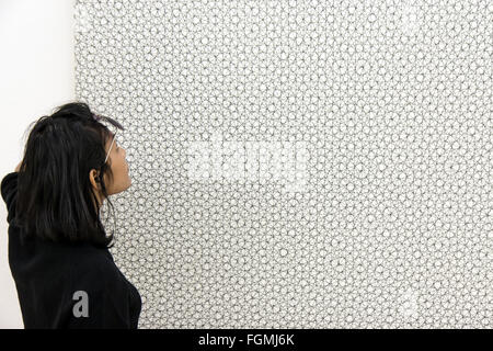 Montres femme la photo 4 doubles trames de François Morellet Banque D'Images