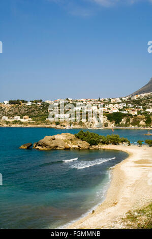 Spanien, Kreta, Drapano-Halbinsel, bei, Almirida Kalives malerisch liegt an der Küste. Banque D'Images