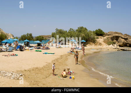 Spanien, Kreta, Drapano-Halbinsel, bei Kalives, Almirida hat einen schönen Strand. Banque D'Images