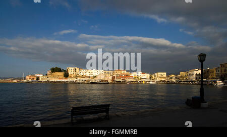 Spanien, Kreta, Chania, der Venezianische Hafen Banque D'Images