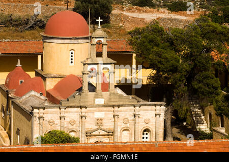 Spanien, Kreta, bei Chania, Akrotiri-Halbinsel, Kloster Moni Gouverneto im Stil der Italienischen Renaissance. Banque D'Images