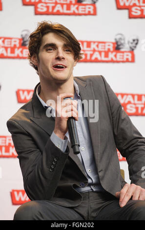 Londres, Angleterre, Royaume-Uni : 20 Feb 2016 : : RJ Mitte parle au Walker Stalker Con à Kensington Olympia à Londres. Photo par voir Li Banque D'Images