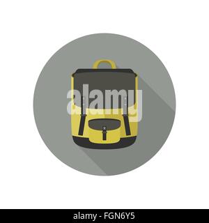 Sac d'école de l'icône Illustration de Vecteur