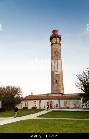 Phare Phare des Baleines, Saint Clement des baleines. Ile de Ré Charente-Maritime France Banque D'Images