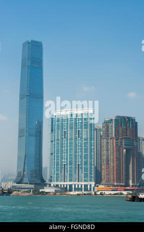 Chine Hong Kong Kowloon New International commerce center à Kowloon le 9ème bâtiment le plus haut du monde Banque D'Images