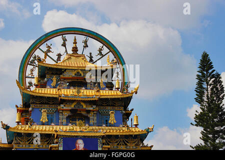 Temple d'or, Bylakuppe, Coorg, Karnataka, Inde Banque D'Images