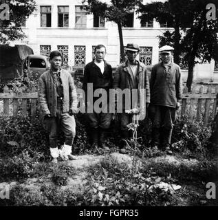 Seconde guerre mondiale / Seconde Guerre mondiale, Union soviétique, prisonniers de guerre soviétiques, Ukraine, été 1941, photo prise par un membre du Service allemand du travail de Reich (Reichsarbeitsdienst, RAD), , droits additionnels-Clearences-non disponible Banque D'Images