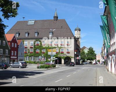 Hôtel de ville de Weilheim, Bavière Banque D'Images